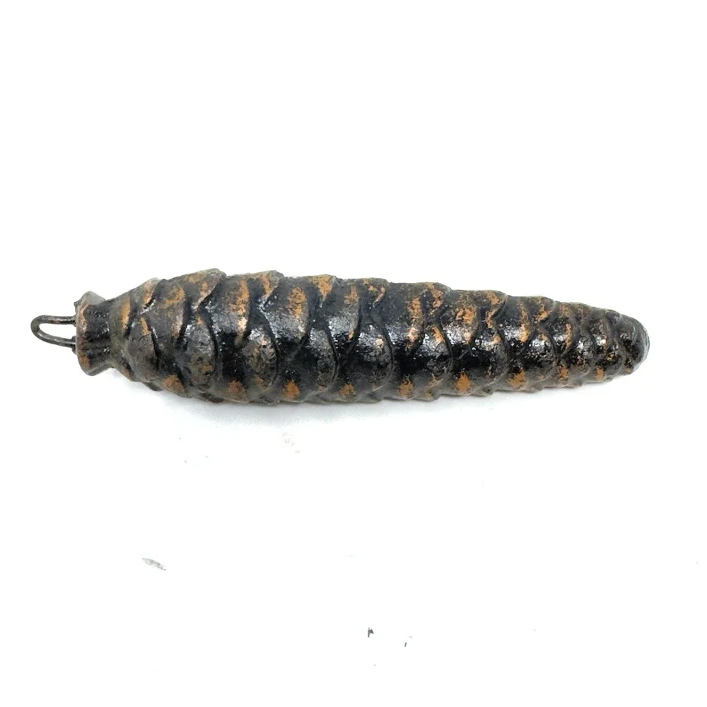 Vintage Pinecone Cuckoo Clock Weights B Cast Iron 4 3/4